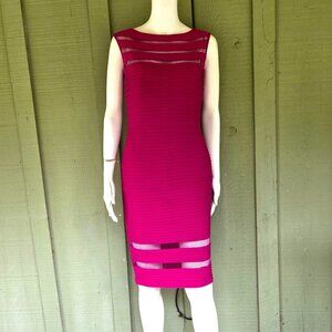 TADASHI SHOJI Magenta Stretch Bodycon Dress Small S